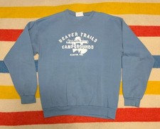 VTG 90s USA Made Beaver Trails Campground Minnesota Nature Sweatshirt L