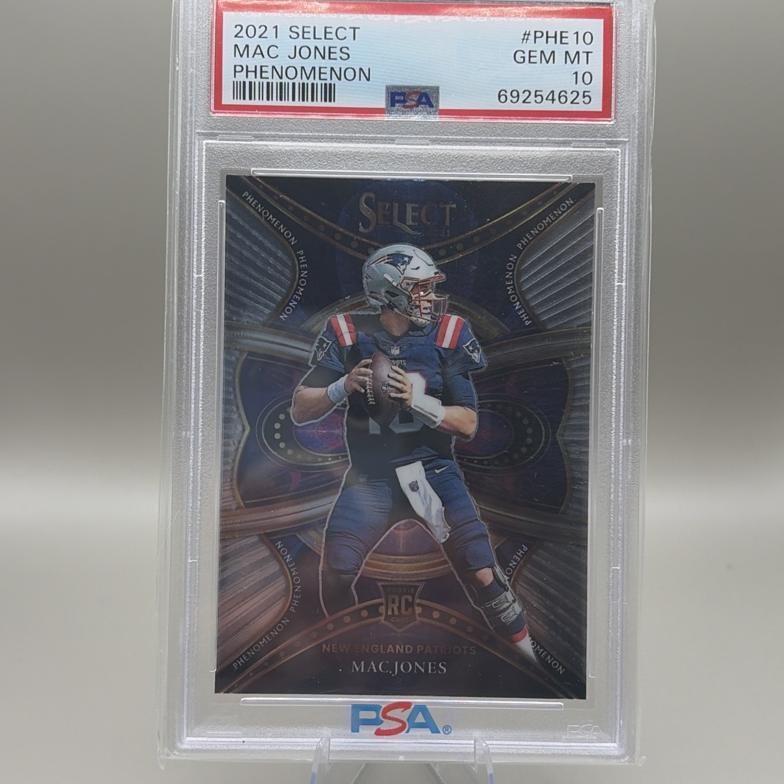 2021 Select Phenomenon PHE10 Mac Jones PSA 10 GEM MINT ~ New England Patriots