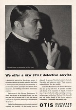 1934 Otis Elevator: New Style Detective Service Vintage Print Ad