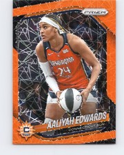 2025 Panini Prizm WNBA #94 Aaliyah Edwards Orange Velocity Connecticut Sun