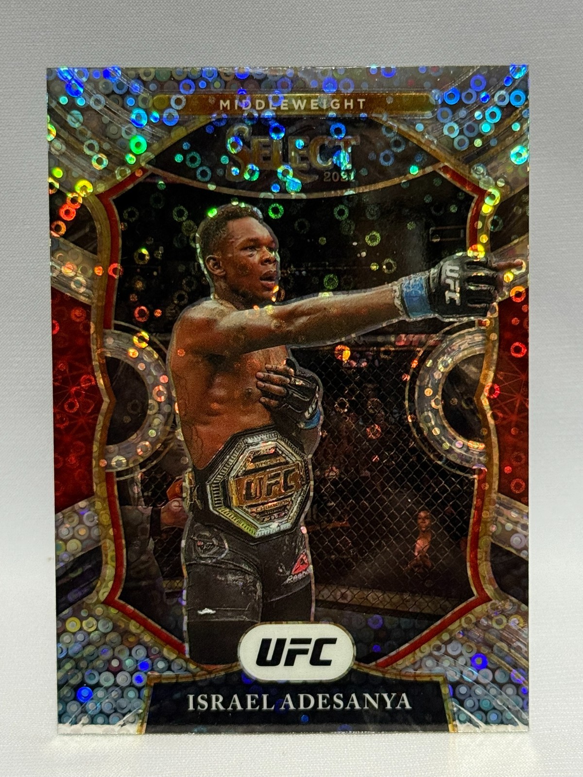 2021 Select UFC Israel Adesanya #64 Concourse Disco Prizm