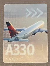 A330 Delta Plane Collectors' Trading Card - Card # 66 from 2025 Set
