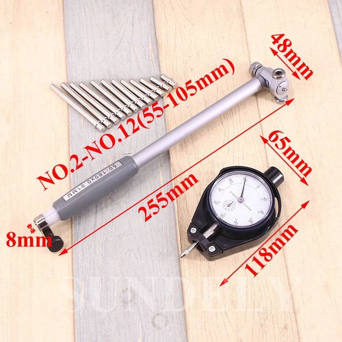 Kit d'outils cylindre jauge d'alésage de cadran 50-160 mm indicateur de trou mesure jauge moteur - Photo 3/11