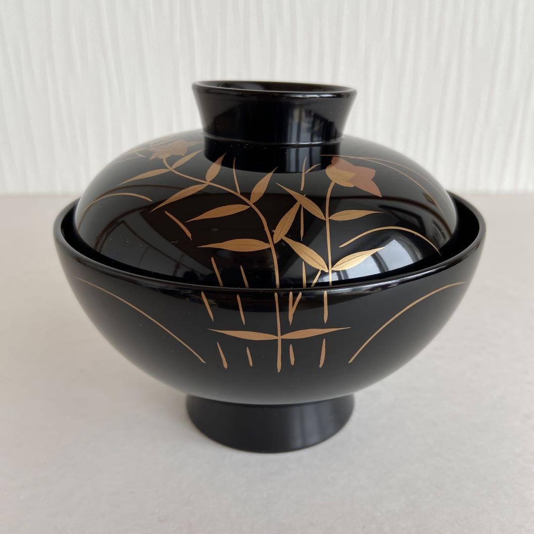 [Recommended Item] Echizen Lacquerware Soup Bowls, Set of 5, "Nishiki Kotobuki"