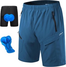 Men's Mountain Bike Shorts 3D Padded for MTB Long DiRiding 6-layer 3D Pad to