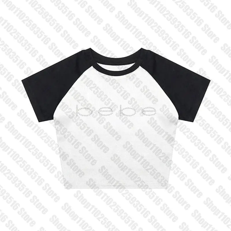 Bebe Logo 16 Styles Graphic Crop Top Y2K Rhinestone Glam Tank Tee