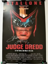 Judge Dredd Signed Movie Poster with COA - Sylvester Stallone