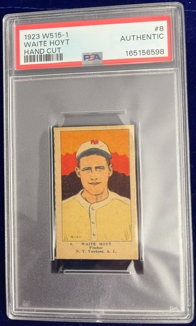 1923 W515-1 WAITE HOYT #8 NY Yankees "Babe Ruth's Roommate" PSA Authentic