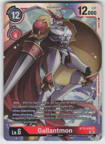 Gallantmon [Regionals Champion Foil] #BT12-018 Digimon Across Time card