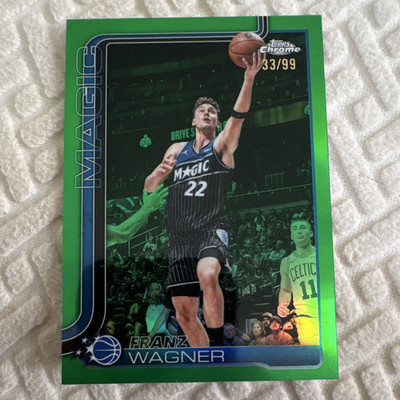 Topps Chrome 2024-25 Franz Wagner Orlando Magic #39 Green Parallel 33/99