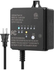 DEWENWILS 60W 120V AC to 12V DC Outdoor Low Voltage Transformer with Timer... 