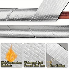 PIPE Double Foil Layer Air Bubble Wrap Aluminum Insulation Roll 80mm x 7.5m, met