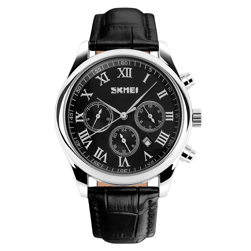Classical Men's Sub-dials Date Week Month Multi-function Watch Luxury Wristwatch
