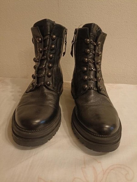 Women Carl Scarpa Boots Black Leather 38