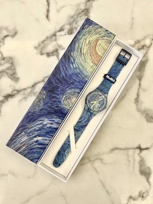 Swatch X MoMA Starry Night By Van Gogh SUOZ335 Art Special 