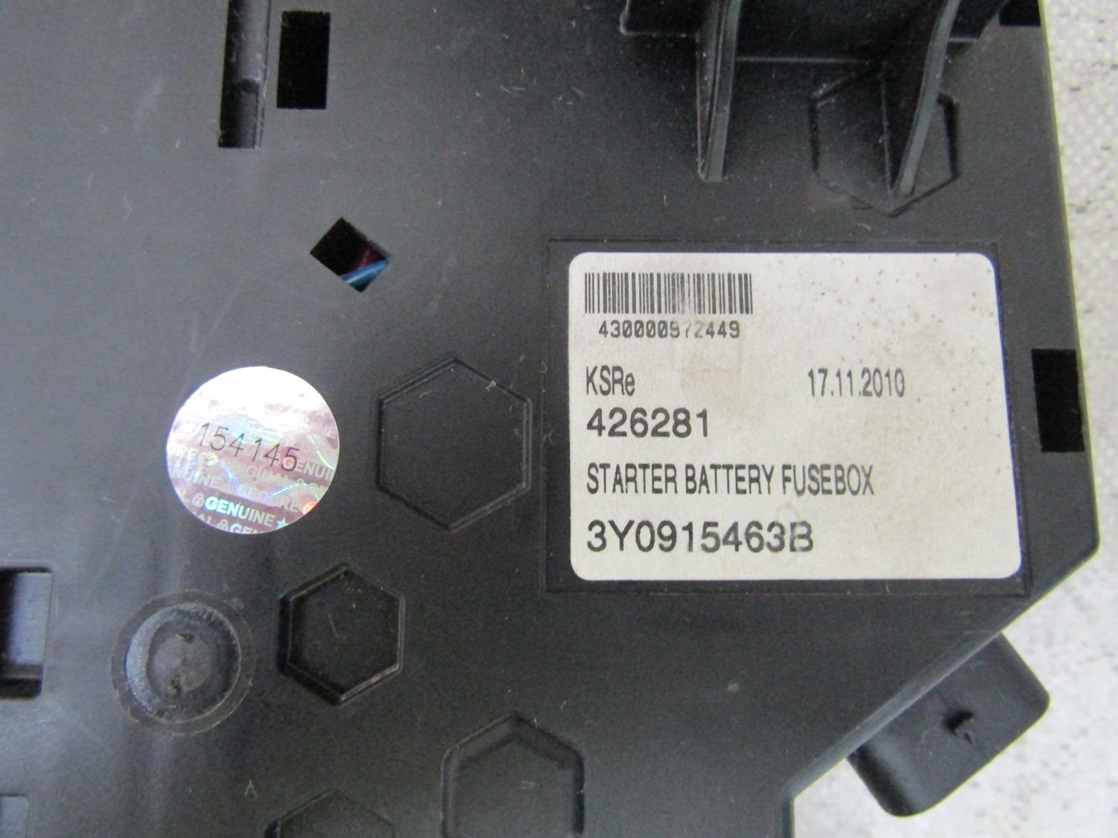 Bentley Continental GT 2012-2018 Right Fuse box P/N 3Y0915463B