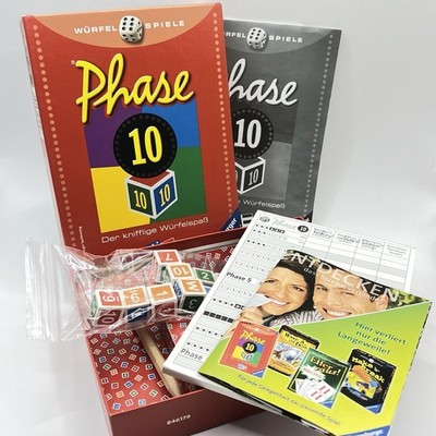   Phase 10 - Würfel Würfelspiel - US Version - Ravensburger - inkl. Block #4