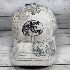 Bass Pro Shops Hat Snapback White Camo Adjustable One Size Fishing Cap  NWT