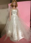 Vintage Barbie Wedding Day Set #972 – White Satin Bridal Gown & Veil – Tagged