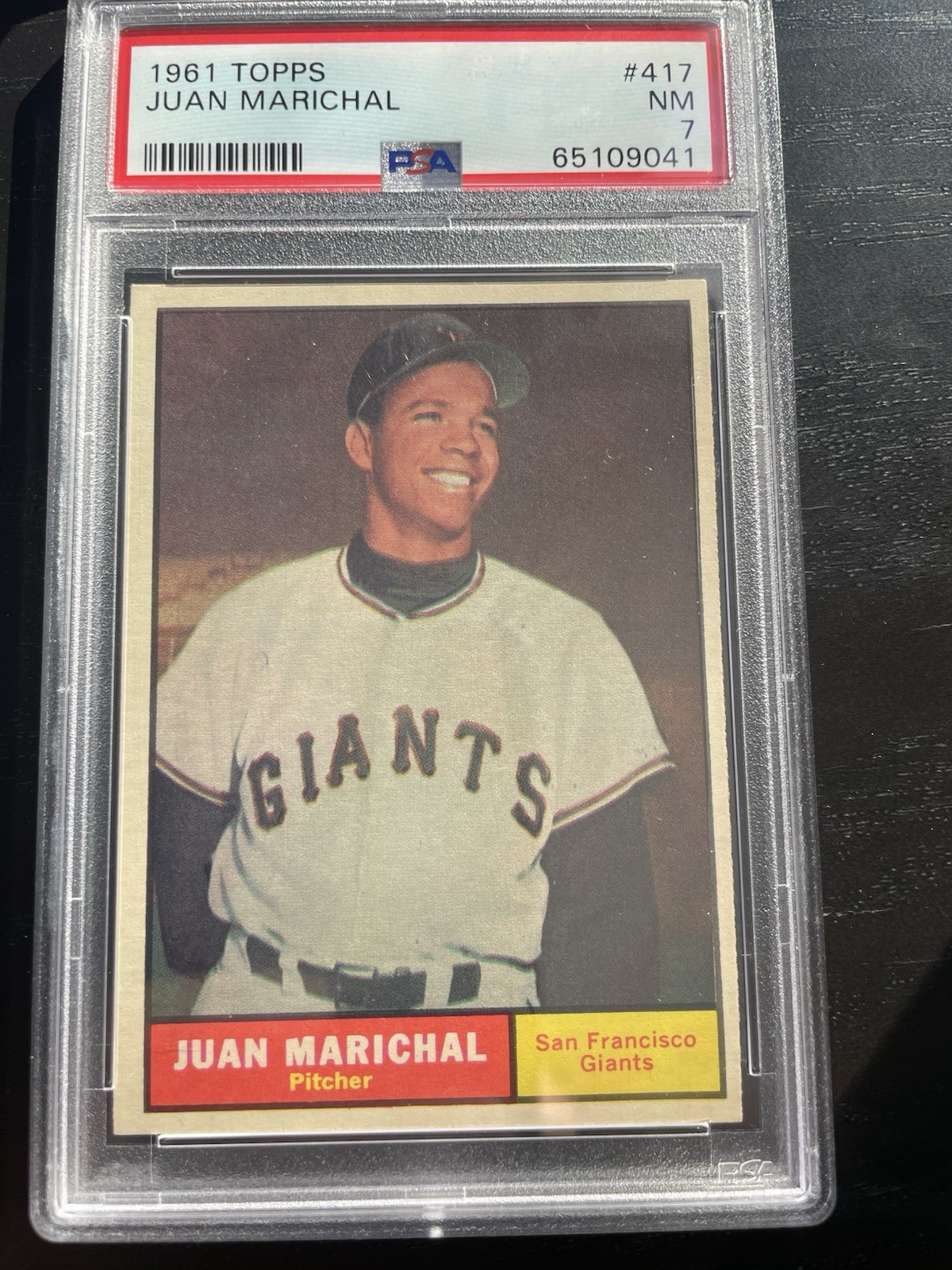 1961 Topps #417 Juan Marichal RC Rookie PSA 7 NM Giants HOF - Free Shipping