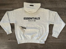 NEW Fear of God Essentials Hoodie Light Oatmeal Size Medium 100% Authentic ✅