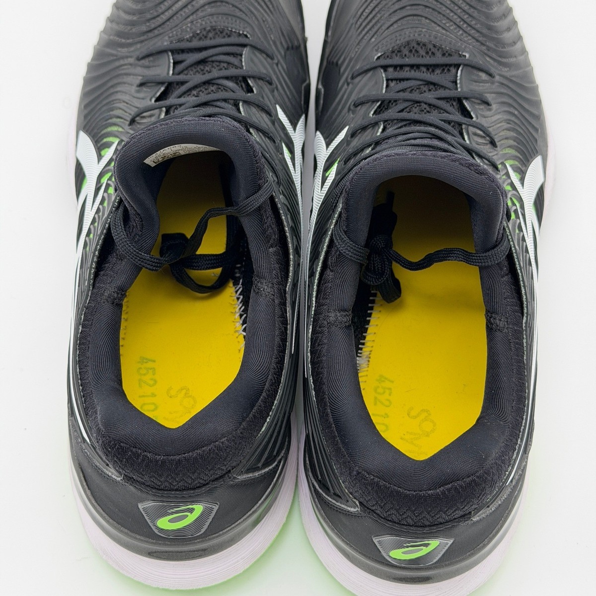 Asics Court FF 2 Mens Tennis Shoes Black White Green  display picture 3