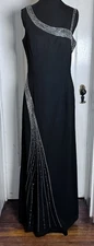 Aspeed Black One Shoulder Formal Gown L Hand Beaded Rhinestone Evening Dress