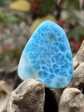 Larimar Large Freeform Dolphin Stone AAA+ : Peace: Love : Tranquility A4