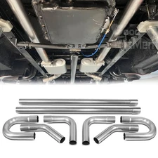 8PCS 2.5" Tubing Mandrel Exhaust Pipe T304 Straight & U Bend Kit For Universal