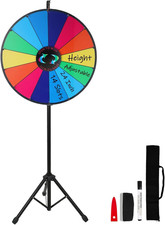 24" Prize Wheel Spinner with Stand - 14 Slots for Events  Carnivals