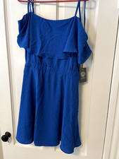 Vince Camuto Royal Blue Off-Shoulder Dress XL NWT Strappy Flowy Cute