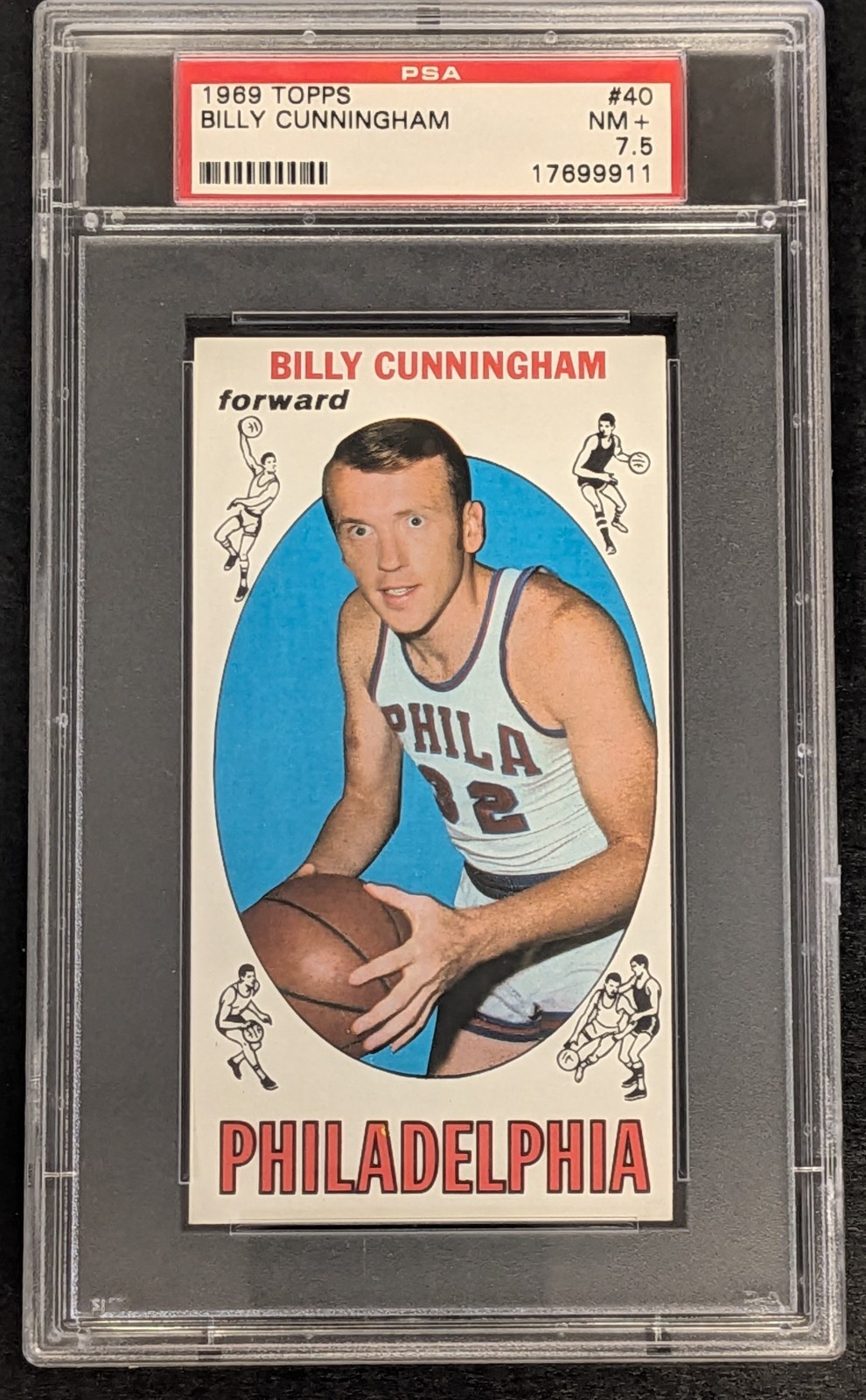 1969 Topps Basketball #40 Billy Cunningham PSA 7.5