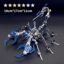 3D Metal Puzzles for Adults Blue Scorpion 400 PCS Metal Kits Build DIY Ornaments