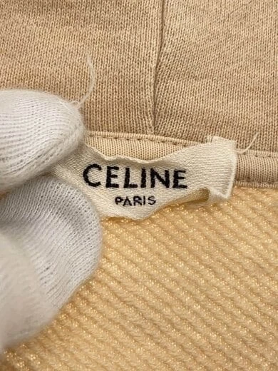 Felpa con cappuccio CELINE Misto cashmere 20SS Logo XL Cotone BEG