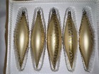 Vintage W Germany Glass Ornaments Gold Teardrop Icicle 9 Set Box Sears Imperial — photo 10