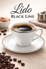 Seltmann Weiden Lido Black Line Tasse mit Untertasse  NEU Porzellan Geschirr