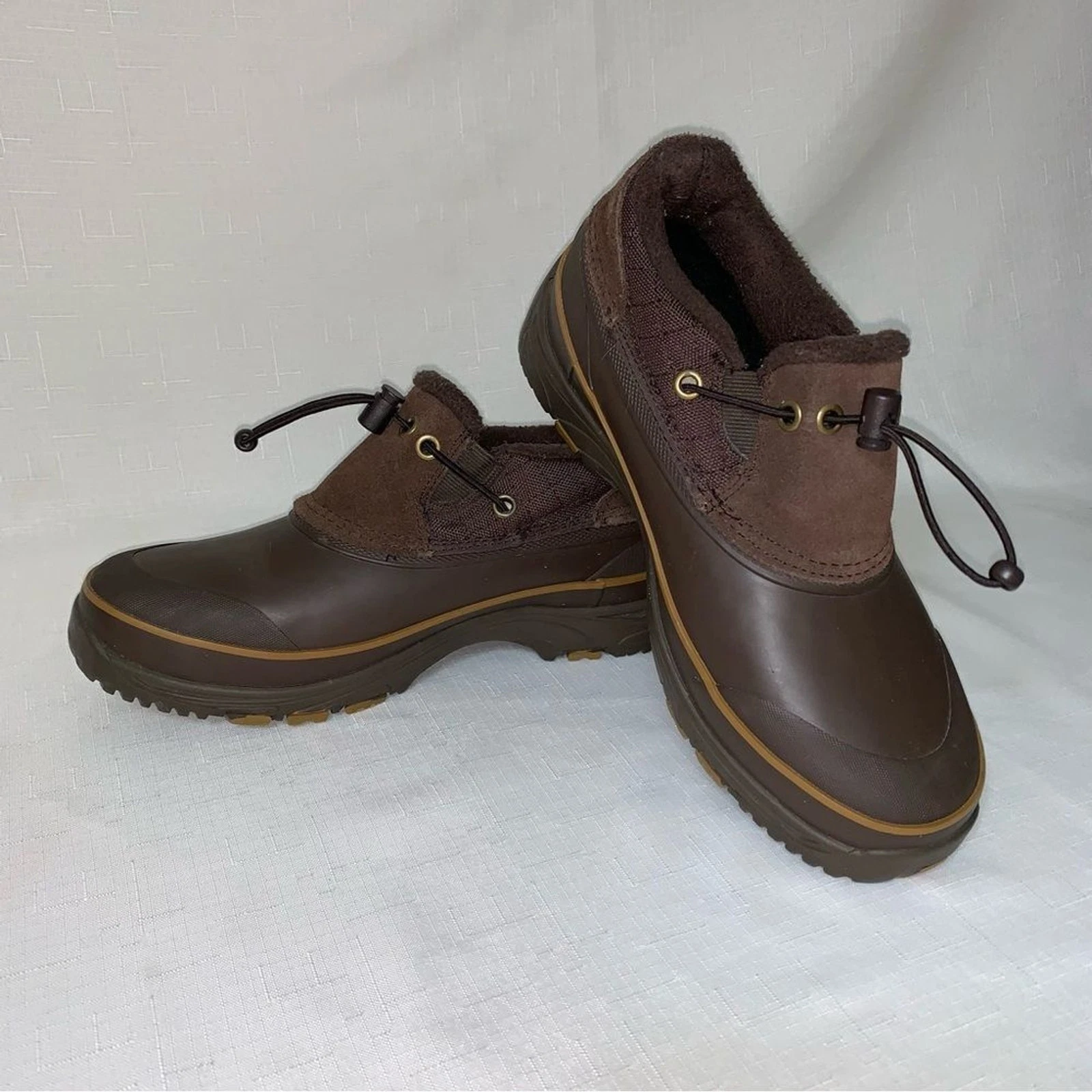 BASS TABORA Duck Boots Women’s 8 Waterproof Hiking Camping Brown Outdoor Durable