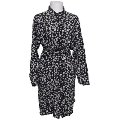 Page One, Blusenkleid, Größe: 46, Schwarz/Weiß/Gelb, Viskose, Blumen, Damen #ObP