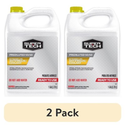 (2 pack) Extended Life Prediluted 50/50 Antifreeze/Coolant, 1-Gallon