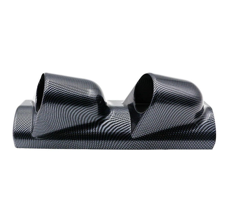 2" 52mm Universal Carbon Fiber A Pillar Pod 2 Holes Gauge Holder Pod Left Driver Foto 3 de 4