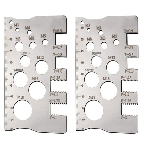 Screw Thread Pitch Gauge Ruler Bolt Size Gauge for Measuring Bolt Nut Sizes - Picture 17 of 17
