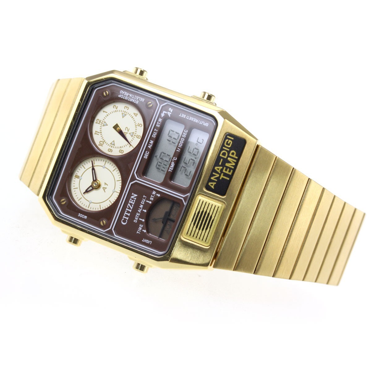 CITIZEN ANA-DIGI TEMP JG2103-72X Brown Gold Reproduction Men's
