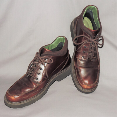 Clarks‎ Mens Leather Ankle Boots Brown Lace Up Casual Dress Shoes Size 12M Clark main image 3