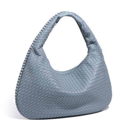 Borsa a mano donna grande capacità tessuto hobo tote borsa a tracolla in morbida pelle - Foto 26 di 28