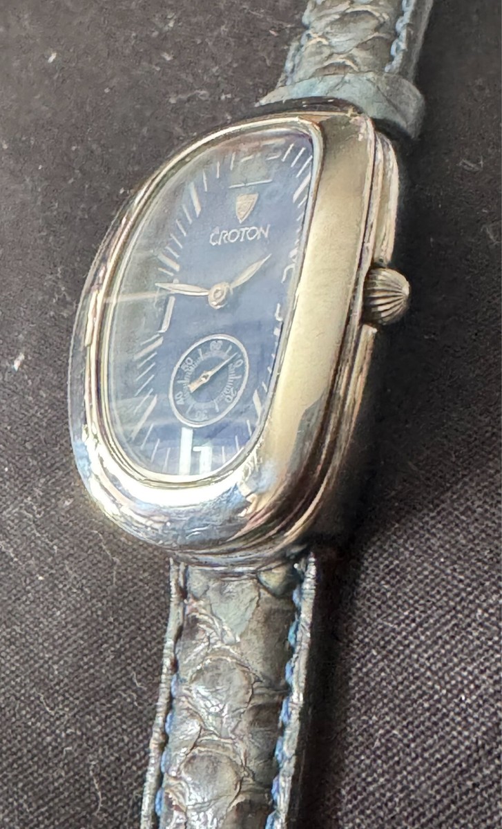 CROTON WATCH STAINLESS STEEL SWISS QUART PYTHON STRAP | eBay