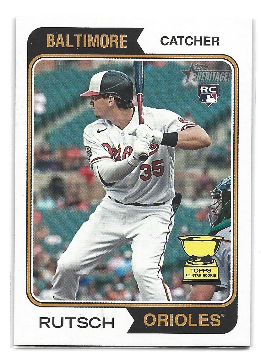 Adley Rutschman - 2023 Topps Heritage #7 Nickname Variation RC Rookie SP Orioles
