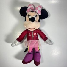 10" Disney Racing Minnie Mouse Plush - READ DESC.