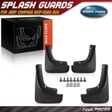4x Splash Guards Mud Flaps Mudguards Rear & Front for Jeep Compass 2017-2020 SUV