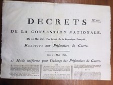 Prigionieri Di Guerra 1793 Manifesto Rivoluzione Francese Puy De Dôme Clermont