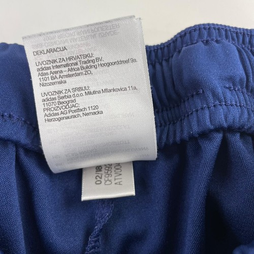 Adidas Original Shorts Small Blue Youth Climalite Athletic 3 Stripes Used 2018 - Picture 11 of 12